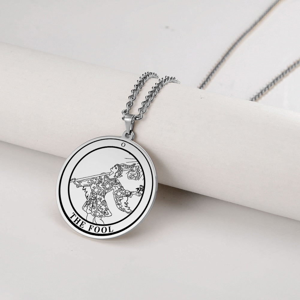 Round Tarot Card Necklace | Major Arcana Amulet Pendants | Apollo Tarot