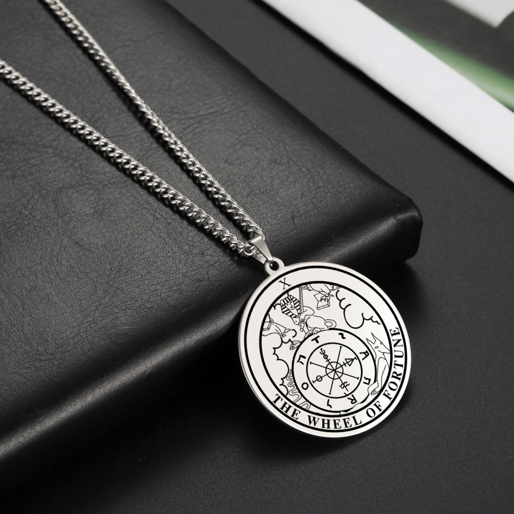 Round Tarot Card Necklace | Major Arcana Amulet Pendants | Apollo Tarot