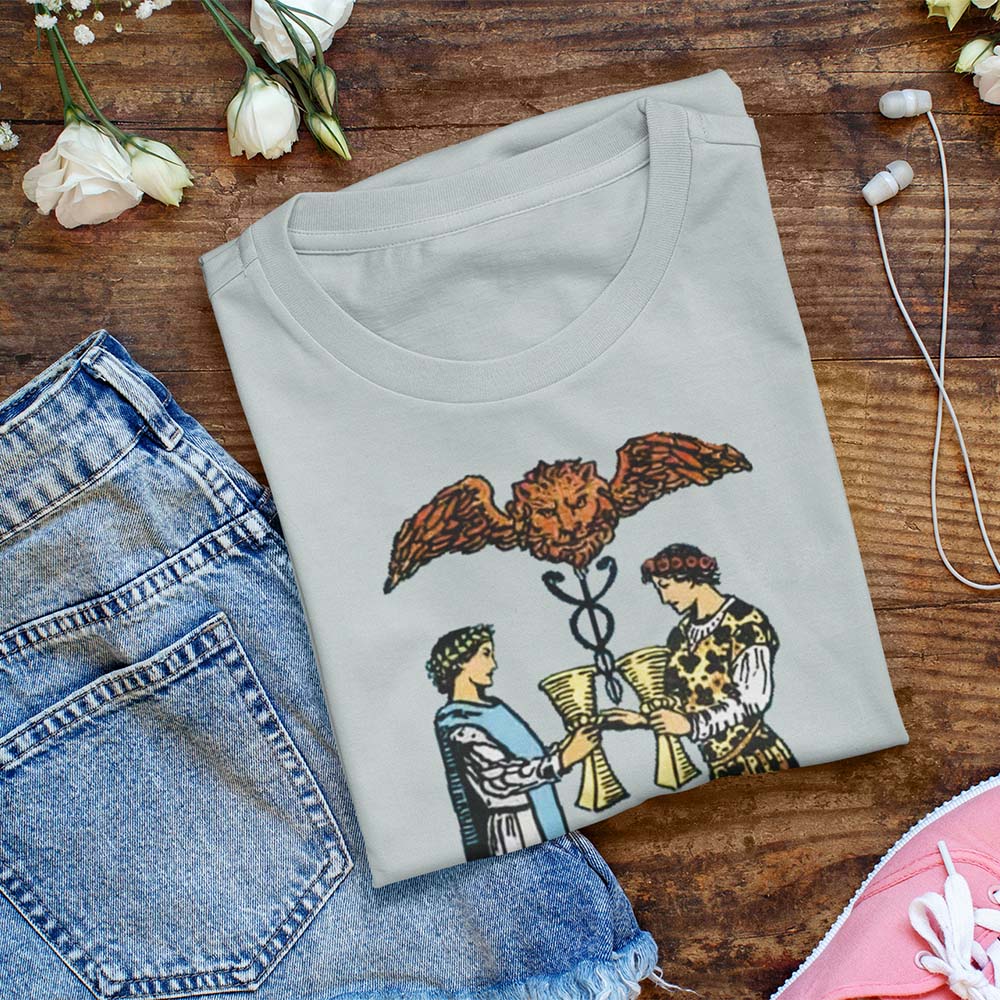 Two of Cups Tarot Card Unisex T-Shirt | Apollo Tarot