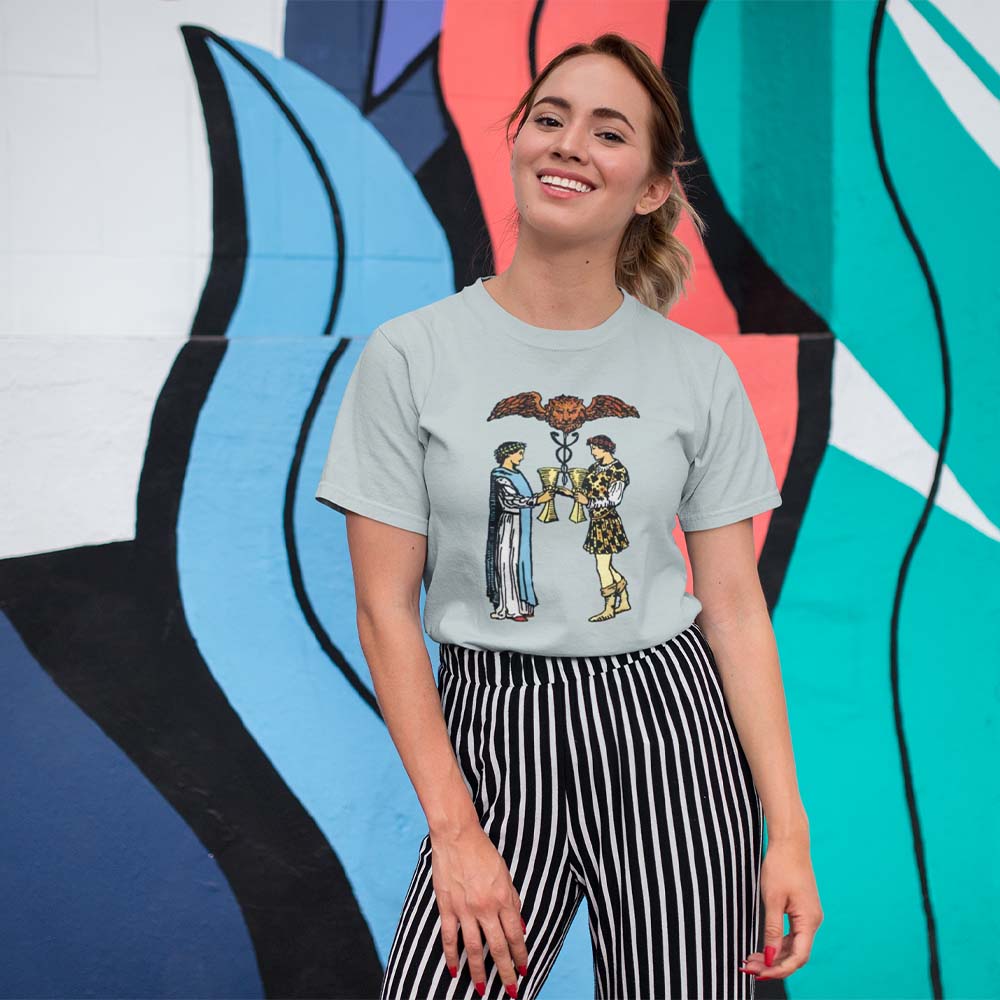 Two of Cups Tarot Card Unisex T-Shirt | Apollo Tarot