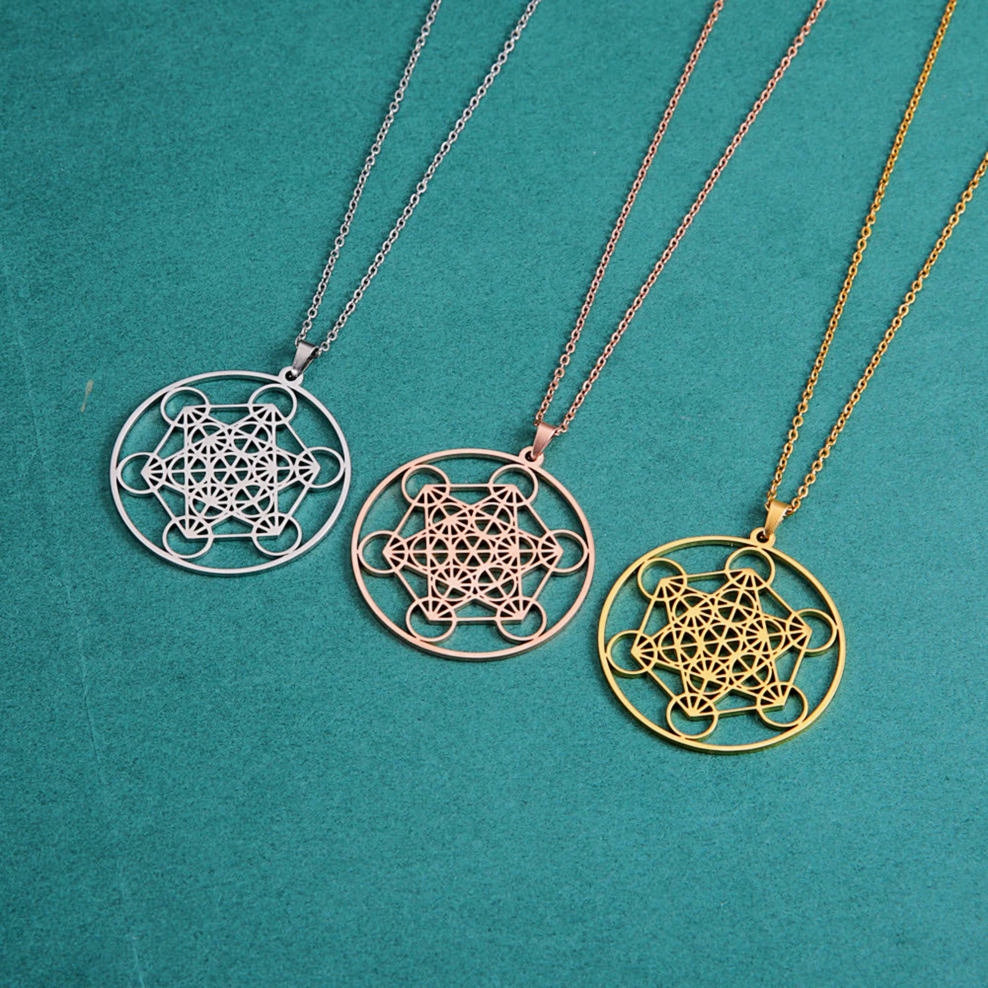 Archangel Metatron Sigil Necklace | Sacred Geometry Angel Seal Pendant | Solomon Spiritual Jewelry | Apollo Tarot Shop
