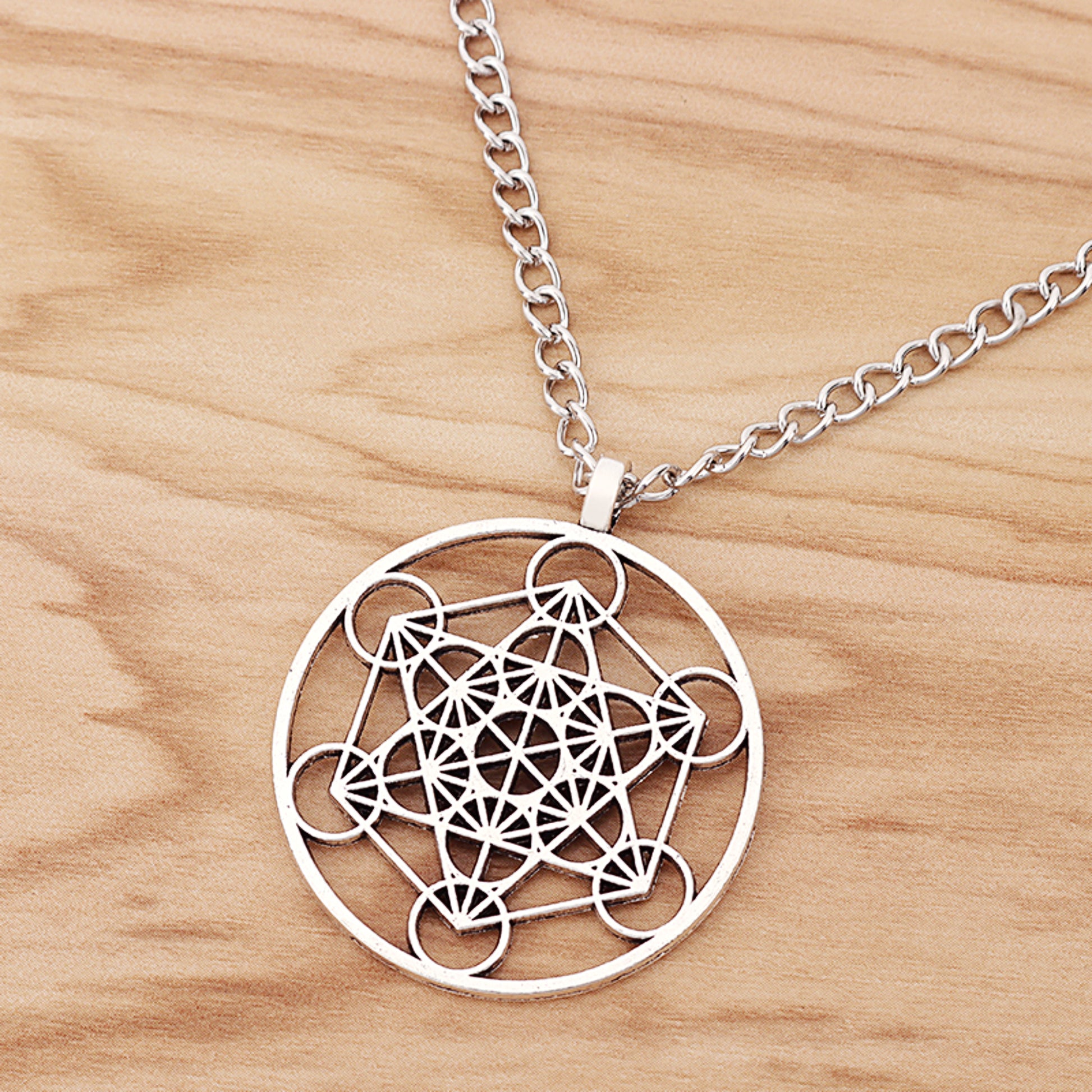 Archangel Metatron Sigil Necklace | Sacred Geometry Angel Seal Pendant | Solomon Spiritual Jewelry | Apollo Tarot Shop