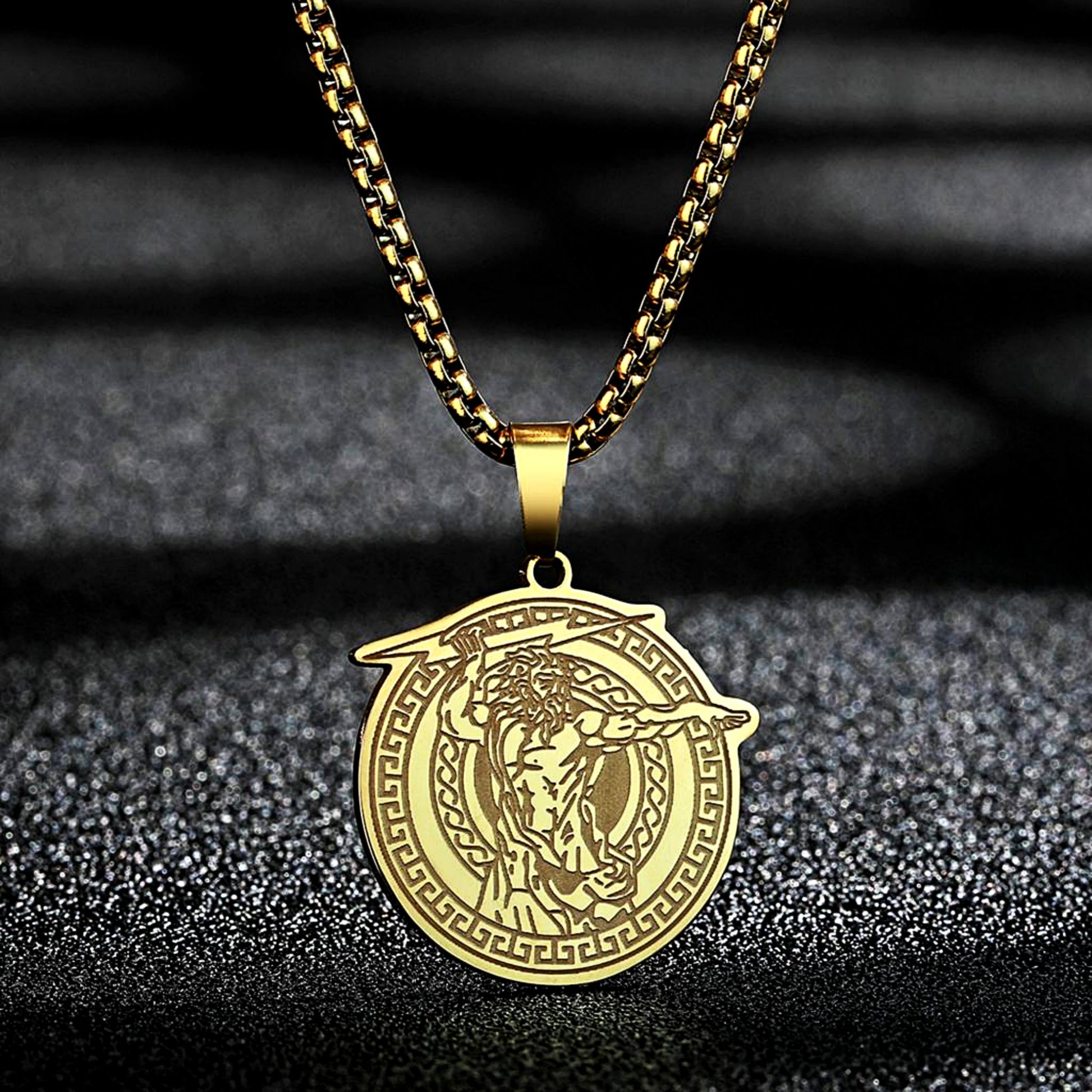 Zeus Necklace | Greek Mythology Jewelry for Ancient Deity Worship | Pagan Spiritual Pendant Of Jupiter Roman God Mens Necklace | Apollo Tarot Shop