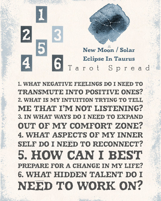 New Moon And Solar Eclipse in Taurus 2022 Tarot Spread | Apollo Tarot Blog