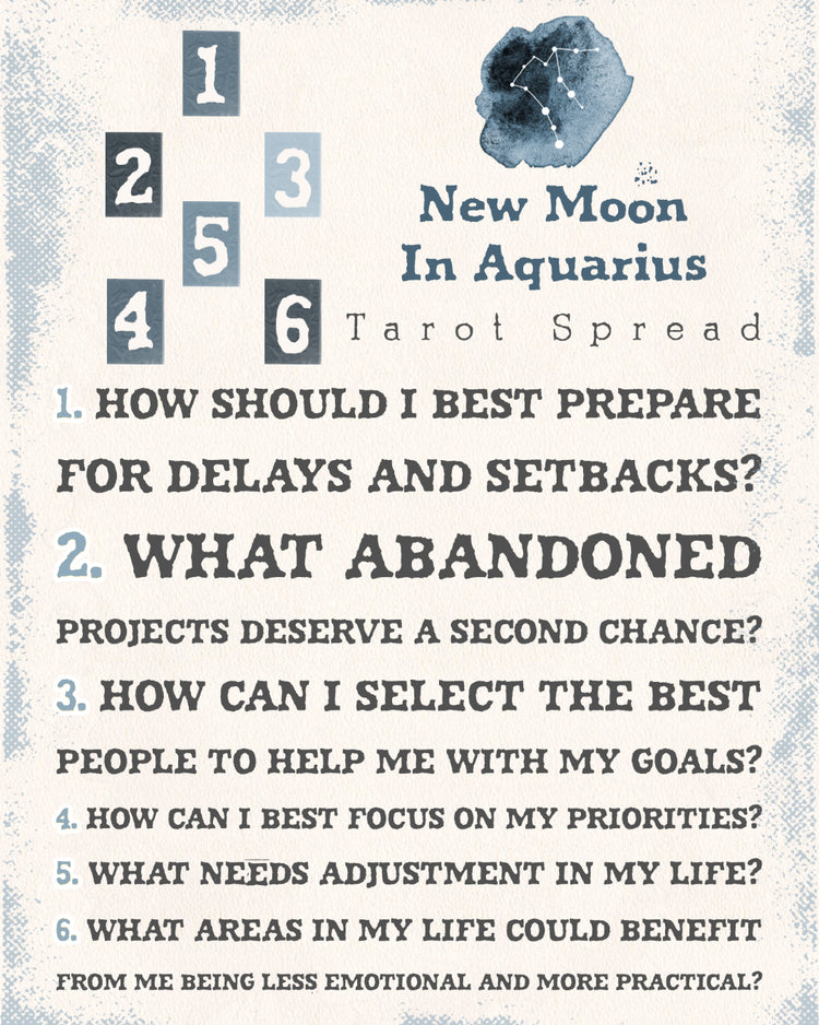 New Moon In Aquarius Tarot Spread | Apollo Tarot