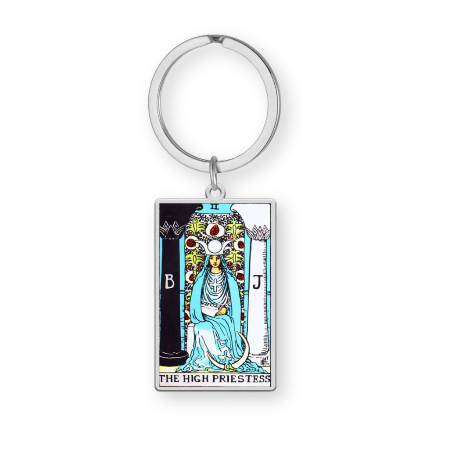 Tarot Card Keychain • Collectable Colored Waite-Style Cards Keyring With Engraved Stainless Steel Pendants • Apollo Tarot Shop