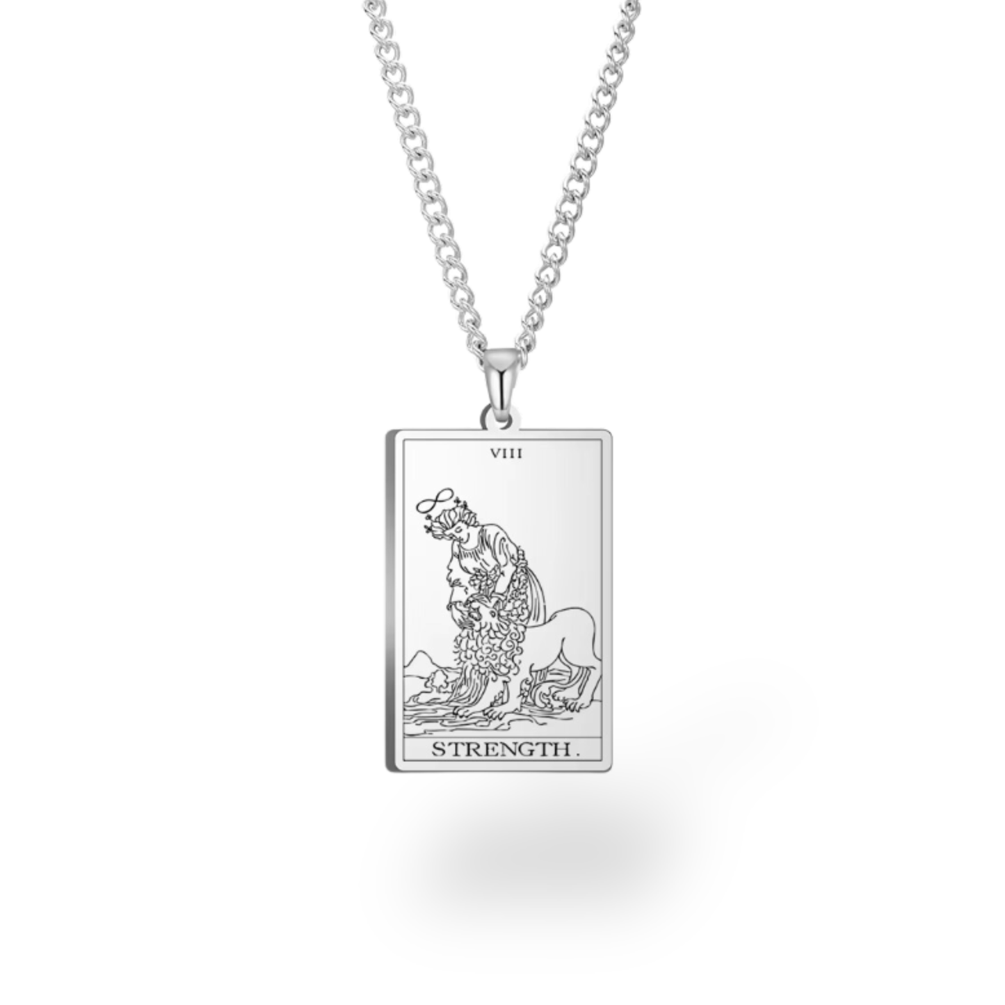 Major Arcana Tarot Card Necklace • Engraved Stainless Steel Waite Cards Pendant