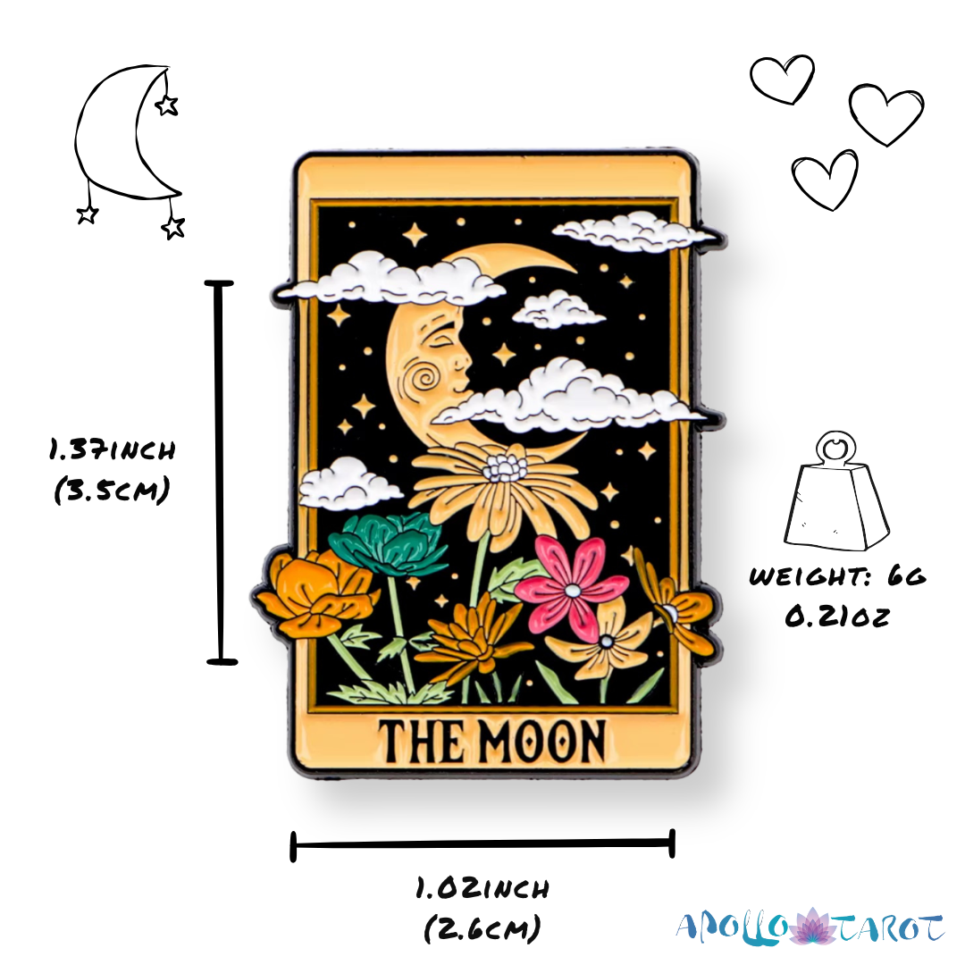 Moon Tarot Enamel Pin Vintage | Apollo Tarot