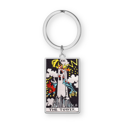 Tarot Card Keychain • Collectable Colored Waite-Style Cards Keyring With Engraved Stainless Steel Pendants • Apollo Tarot Shop