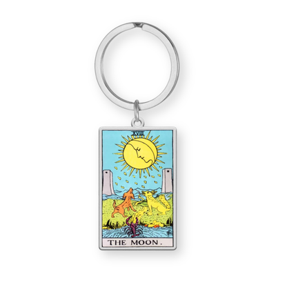 Tarot Card Keychain • Collectable Colored Waite-Style Cards Keyring With Engraved Stainless Steel Pendants • Apollo Tarot Shop