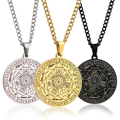 7 Archangels Sigil Charm Necklace • Seal of Solomon Pendant • Kabbalah Astrology Protection Amulet • Magick Talisman Jewelry • Apollo Tarot Shop