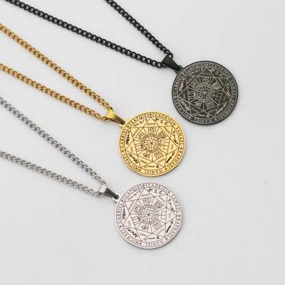 7 Archangels Sigil Charm Necklace • Seal of Solomon Pendant • Kabbalah Astrology Protection Amulet • Magick Talisman Jewelry • Apollo Tarot Shop