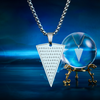 Load image into Gallery viewer, Abracadabra Kabbalah Necklace | Protection Healing Magick Triangle Pendant | Esoteric Unisex Cabbalist Occult Amulet Jewelry | Apollo Tarot Shop