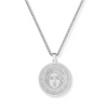 Apollo & Medusa Necklace • Ancient Greek Mythology Stainless Steel Round Pendant • Roman God Of Sun Charm • Gorgon Pagan Worship Jewelry • Apollo Tarot Shop