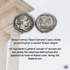 Load image into Gallery viewer, Bonus Eventus Roman Coin Necklace ⚬ Success Amulet Ancient Silver Denarius Replica Pendant ⚬ LIBO. BON. EVENT. Double-Sided Embossed Roman Republic Jewelry