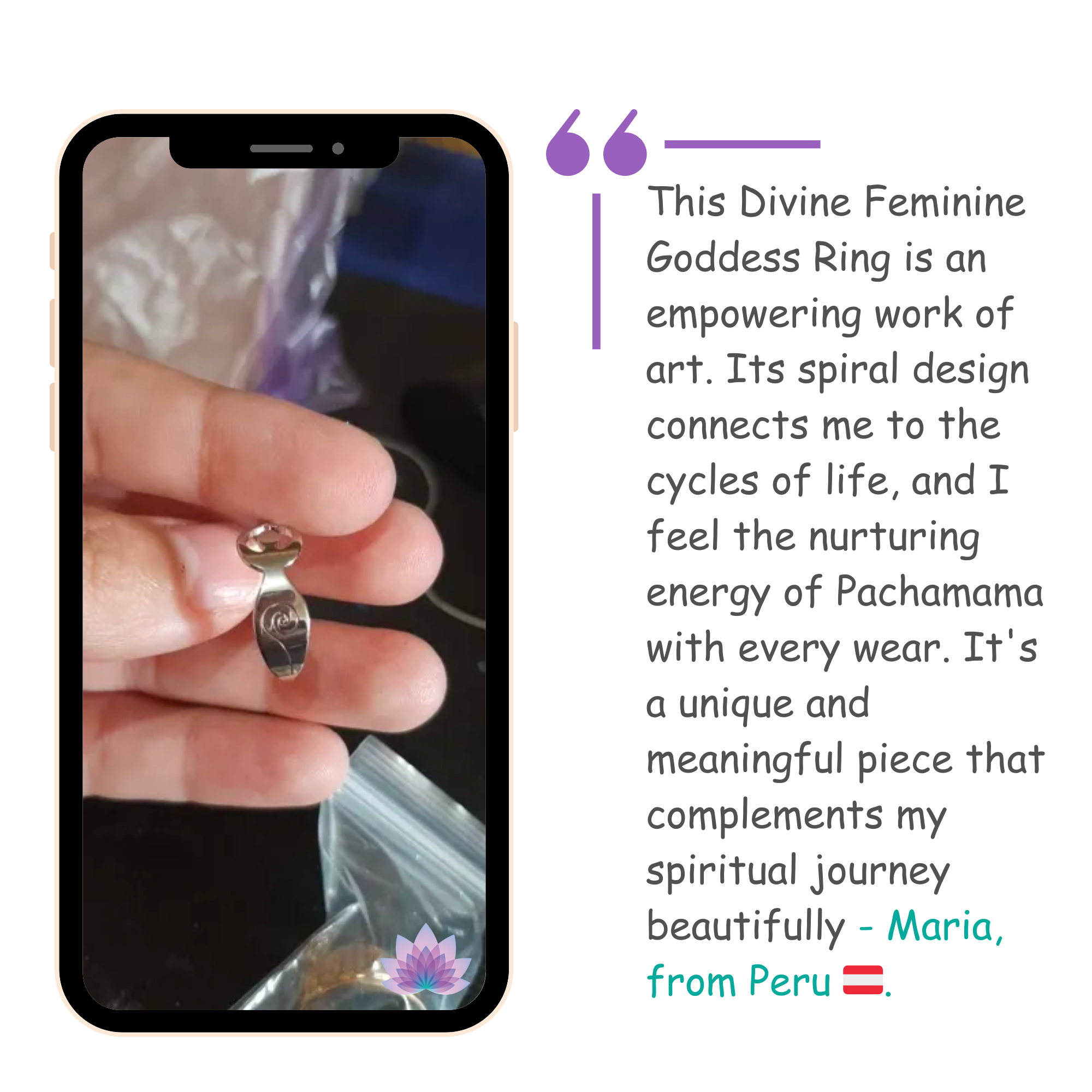 Divine Union Rings Divine Feminine Ring โข Spiral Fertility Symbol Amulet โข Apollo Tarot