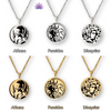 Load image into Gallery viewer, Greek Mythology Necklace | Ancient Deity Pagan Worship Round Pendant | Roman God &amp; Goddess Silver Or Gold-Plated Stainless Steel Unisex Witchy Jewelry | Apollo Tarot Shop