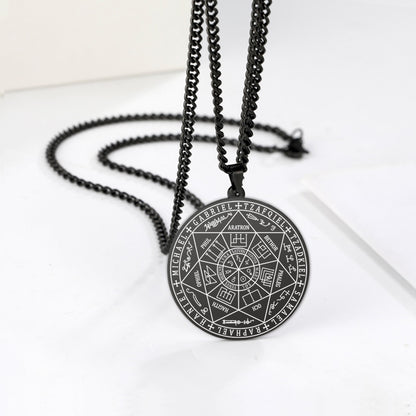 7 Archangels Sigil Charm Necklace • Seal of Solomon Pendant • Kabbalah Astrology Protection Amulet • Magick Talisman Jewelry • Apollo Tarot Shop