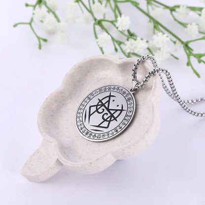 Wolf Of Antimony's Money Success Sigil Necklace • Wealth Luck Attraction Viadescioism Pendant • Witchy Chaos Magick Amulet • Neo-Pagan Witch Talisman • Apollo Tarot Shop