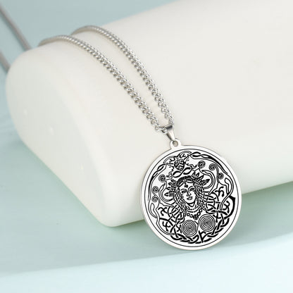 Products Norse Mythology Necklace | Freyja Goddess Pendant | Love Beauty Fertility Amulet | Pagan Worship Witchy Jewelry | Apollo Tarot Shop