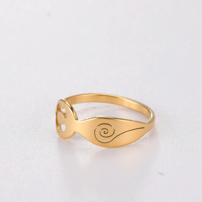 Divine Feminine Goddess Ring • Spiral Fertility Symbol Amulet • Pagan Worship Wiccan Jewelry For Witches • Pachamama Mother Earth Witchy Amulet For Spiritual Women