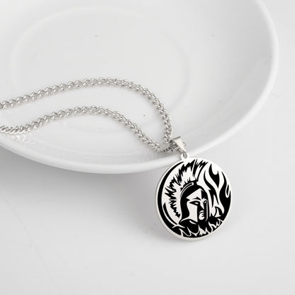 Greek Mythology Necklace | Ancient Deity Pagan Worship Round Pendant | Roman God & Goddess Silver Or Gold-Plated Stainless Steel Unisex Witchy Jewelry | Apollo Tarot Shop