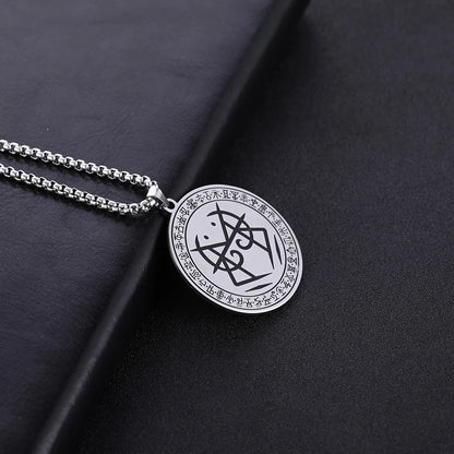 Wolf Of Antimony's Money Success Sigil Necklace • Wealth Luck Attraction Viadescioism Pendant • Witchy Chaos Magick Amulet • Neo-Pagan Witch Talisman • Apollo Tarot Shop