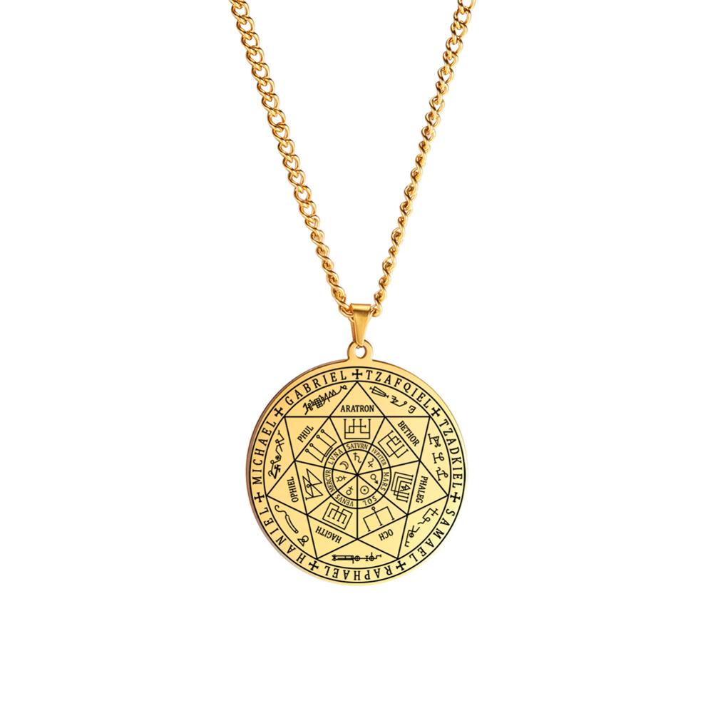 7 Archangels Sigil Charm Necklace • Seal of Solomon Pendant • Kabbalah Astrology Protection Amulet • Magick Talisman Jewelry • Apollo Tarot Shop