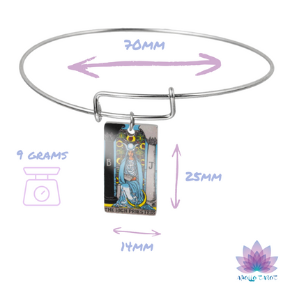 Major Arcana Bangle | Tarot Card Bracelets | Colorful Stainless Steel Classic Rider-Waite Charms | Occult Gift For Witchy Friend | Apollo Tarot Jewelry Shop