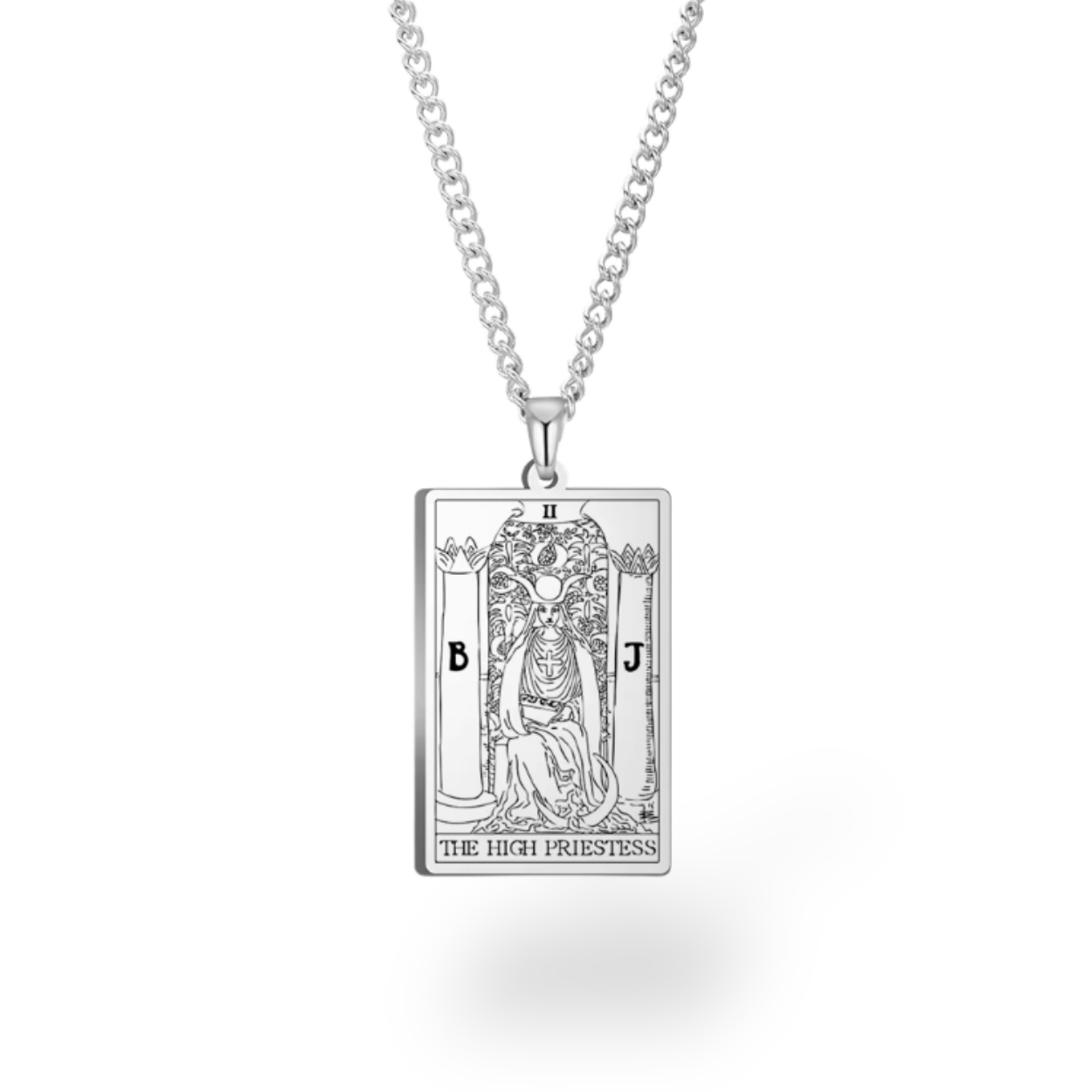 Major Arcana Tarot Card Necklace • Engraved Stainless Steel Waite Cards Pendant