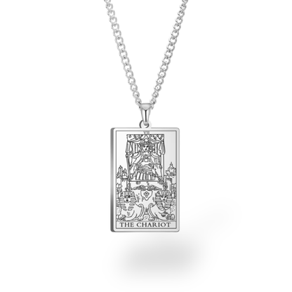 Major Arcana Tarot Card Necklace • Engraved Stainless Steel Waite Cards Pendant