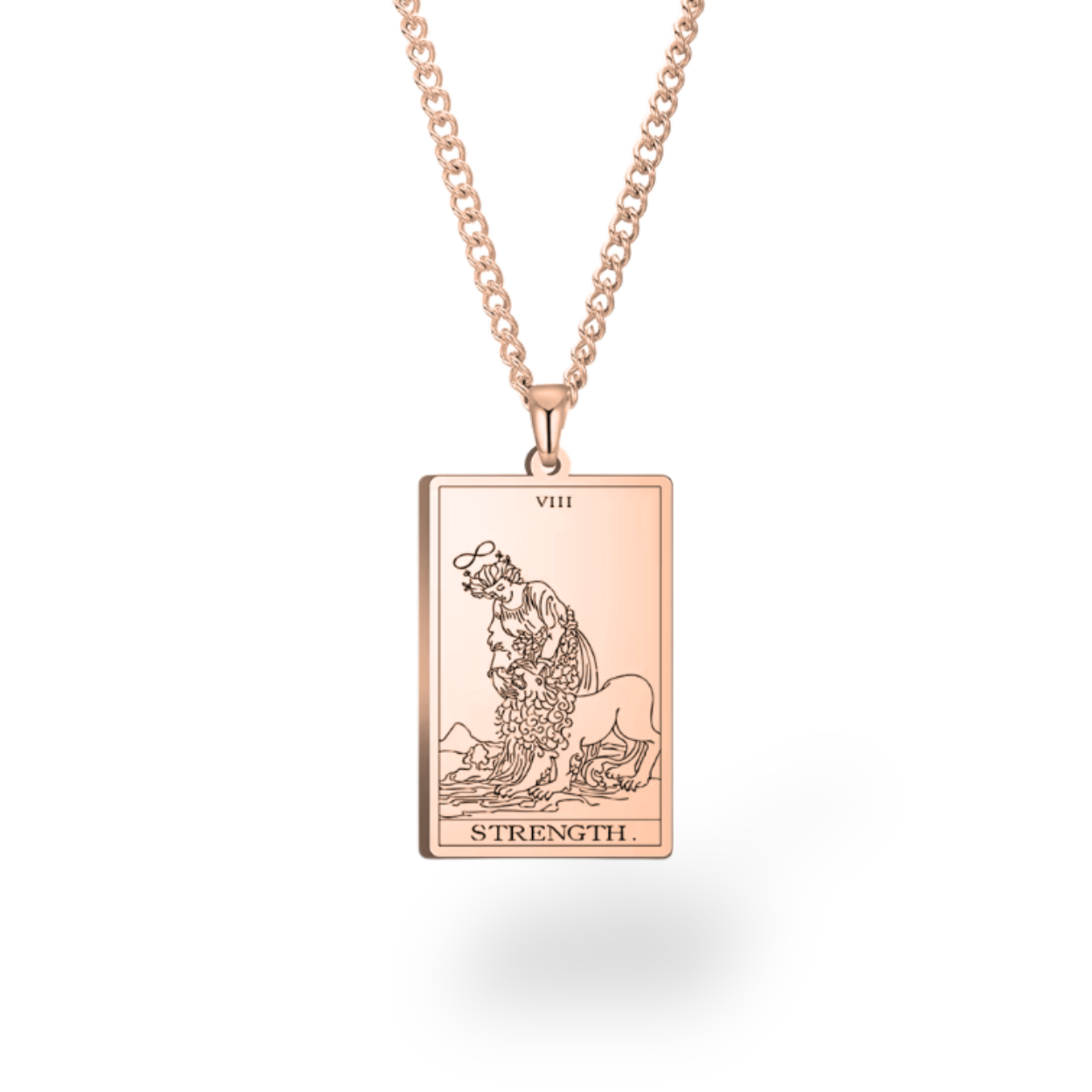 Major Arcana Tarot Card Necklace • Engraved Stainless Steel Waite Cards Pendant