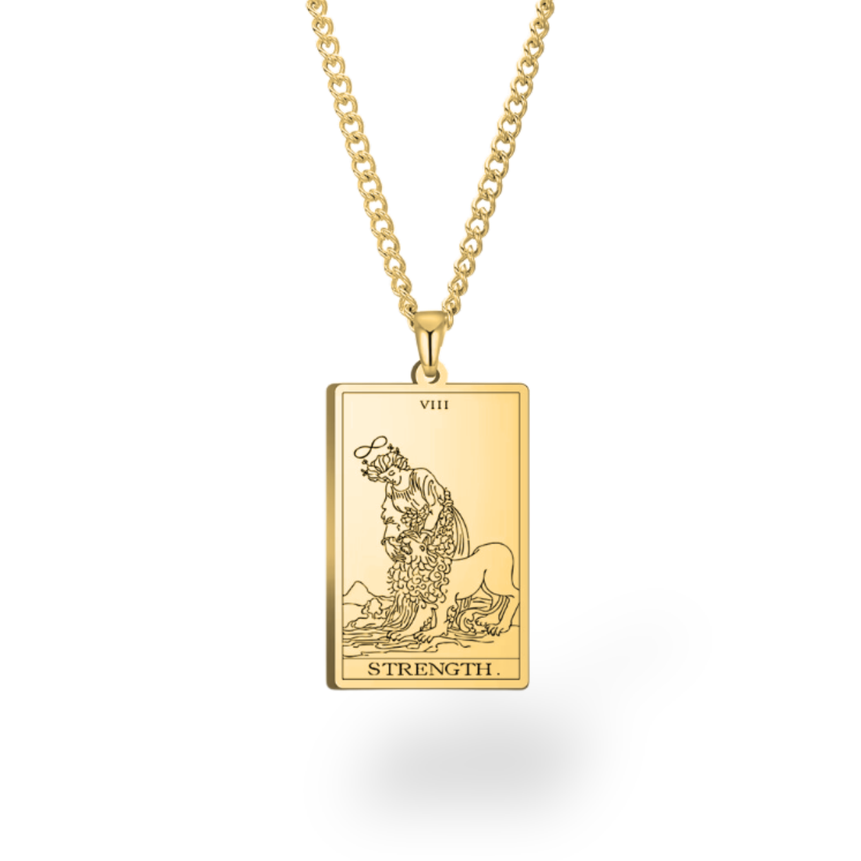 Major Arcana Tarot Card Necklace • Engraved Stainless Steel Waite Cards Pendant