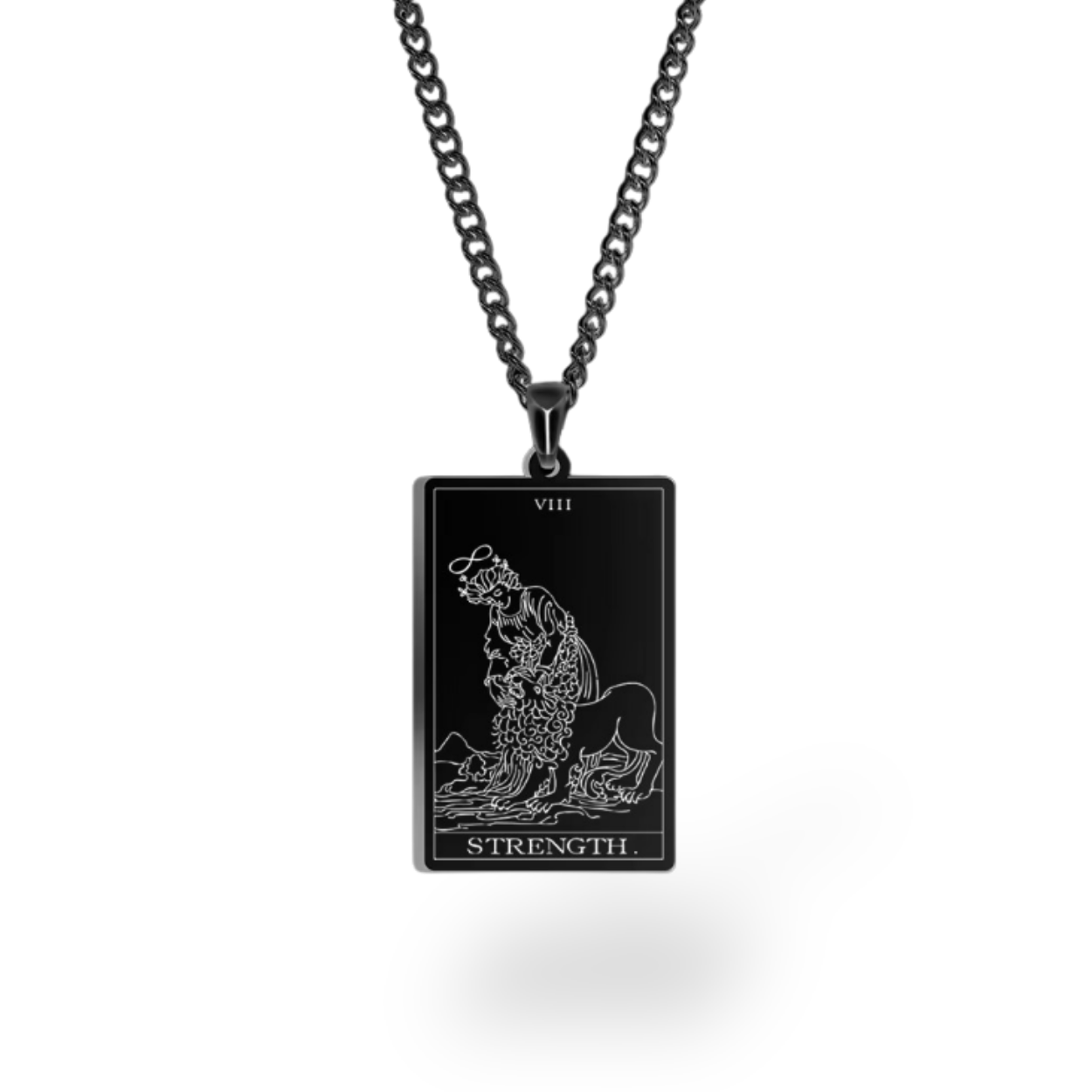 Major Arcana Tarot Card Necklace • Engraved Stainless Steel Waite Cards Pendant