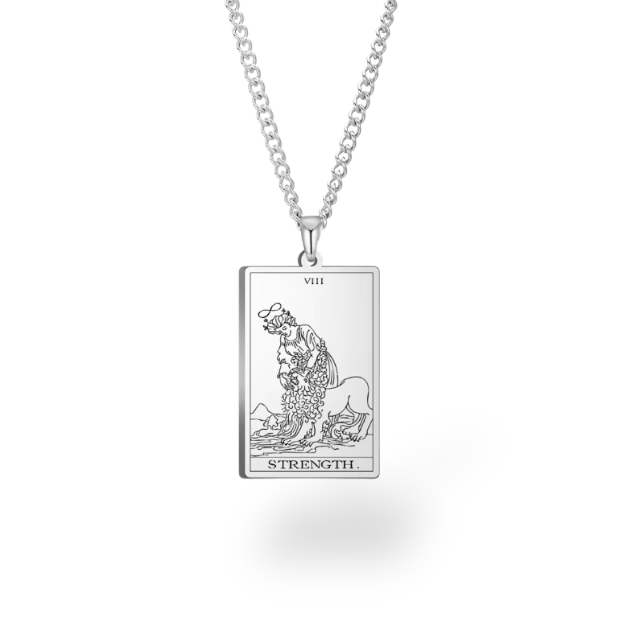 Major Arcana Tarot Card Necklace • Engraved Stainless Steel Waite Cards Pendant