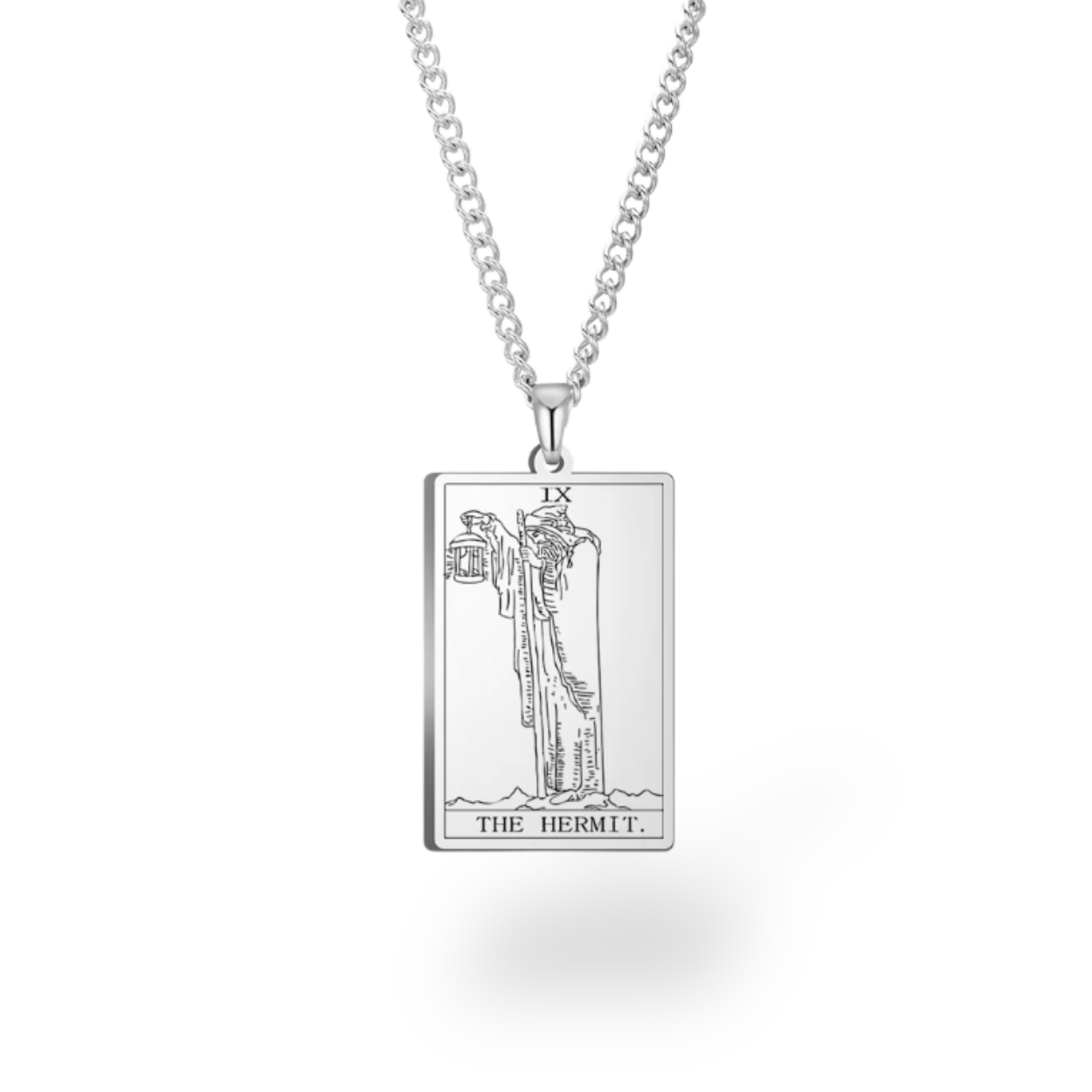 Major Arcana Tarot Card Necklace • Engraved Stainless Steel Waite Cards Pendant