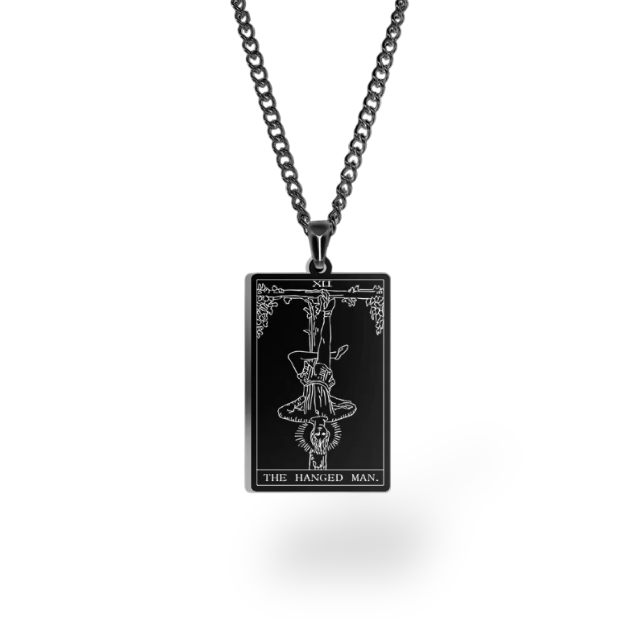Major Arcana Tarot Card Necklace • Engraved Stainless Steel Waite Cards Pendant