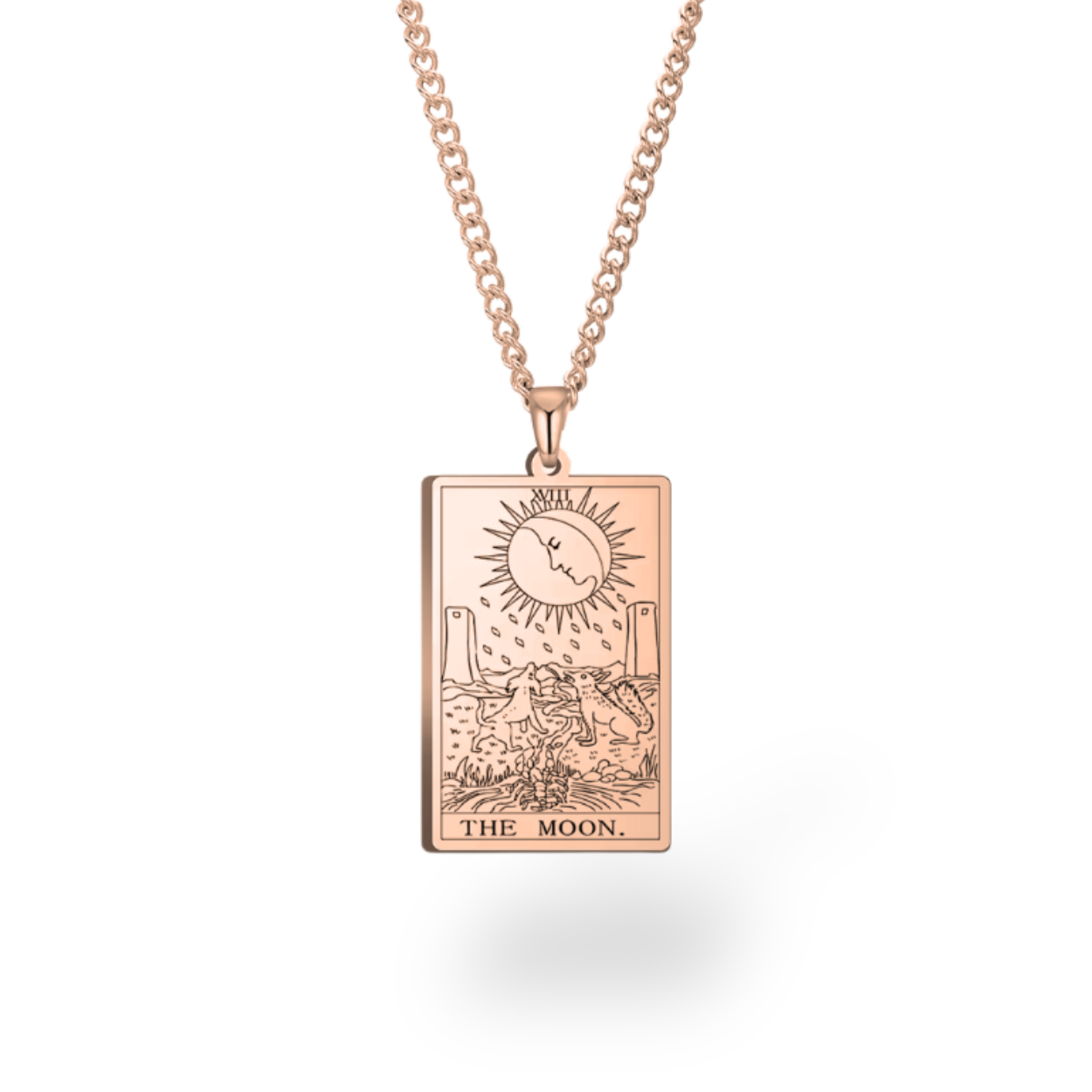 Major Arcana Tarot Card Necklace • Engraved Stainless Steel Waite Cards Pendant