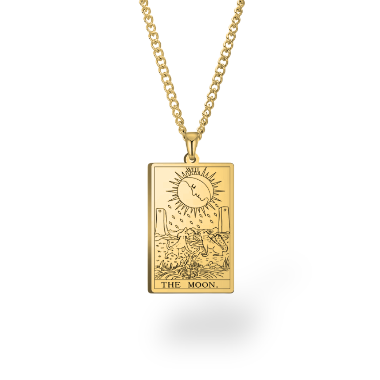 Major Arcana Tarot Card Necklace • Engraved Stainless Steel Waite Cards Pendant