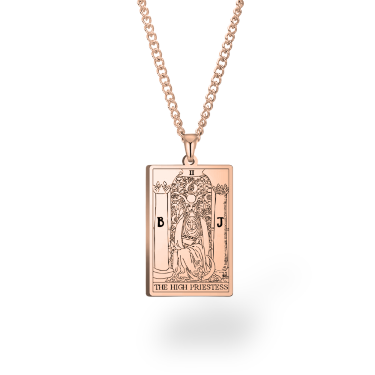 Major Arcana Tarot Card Necklace • Engraved Stainless Steel Waite Cards Pendant