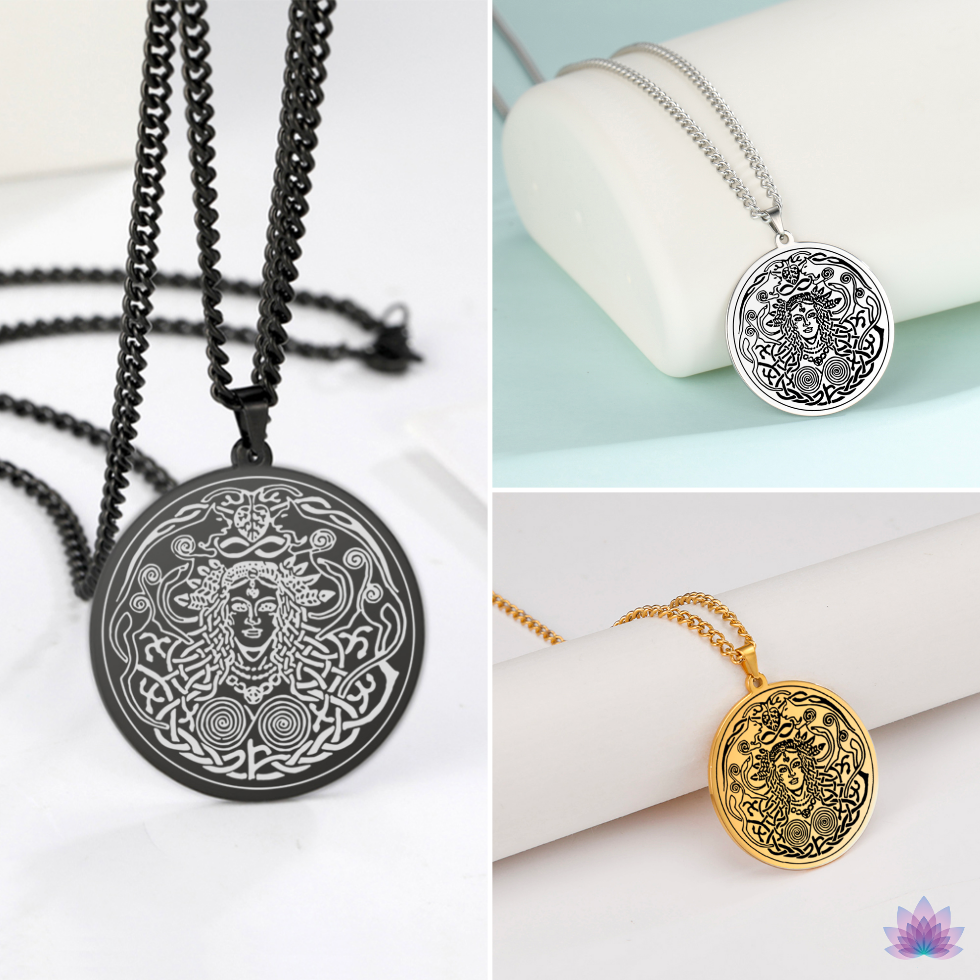 Norse Mythology Necklace | Freyja Goddess Pendant | Love Beauty Fertility Amulet | Pagan Worship Witchy Jewelry | Apollo Tarot Shop