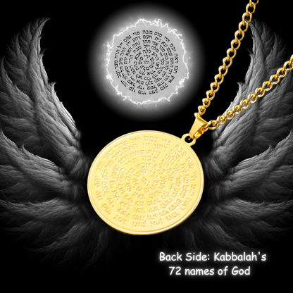 Pentagrammaton Sigil Necklace | Tetragrammaton Magick Seal Pendant | Pentagram Kabbalah 72 Names Of God Amulet Jewelry | Apollo Tarot Shop