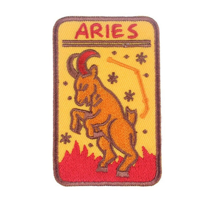 Zodiac Sign Iron On Patches | Twelve Constellation Witchy Embroidery Sticker For Clothing Shirt Backpack Jeans Jacket | Esoteric DIY Gift For Astrology Witch | Apollo Tarot Shop