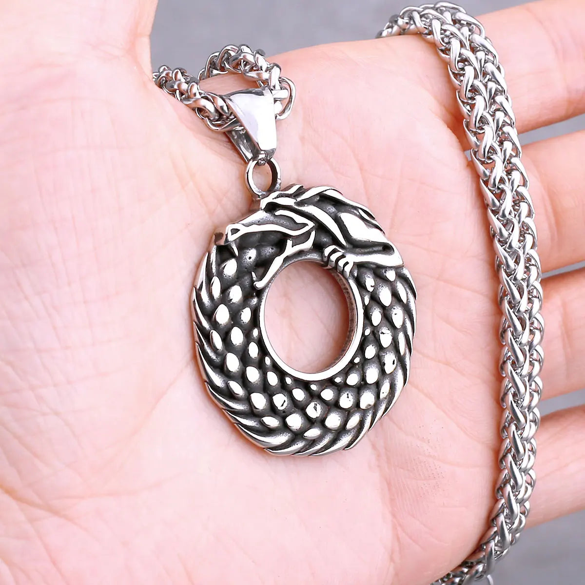 Nordic Viking Necklace | Men's Norse Mythology Stainless Steel Amulet Pendant