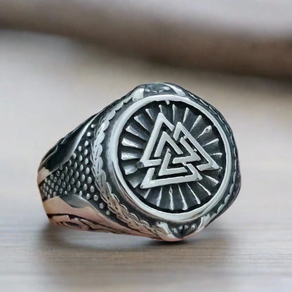 Norse Mythology Ring Nordic Viking Odin Compass Valknut Yggdrasil Amulet Jewelry • Apollo Tarot Shop