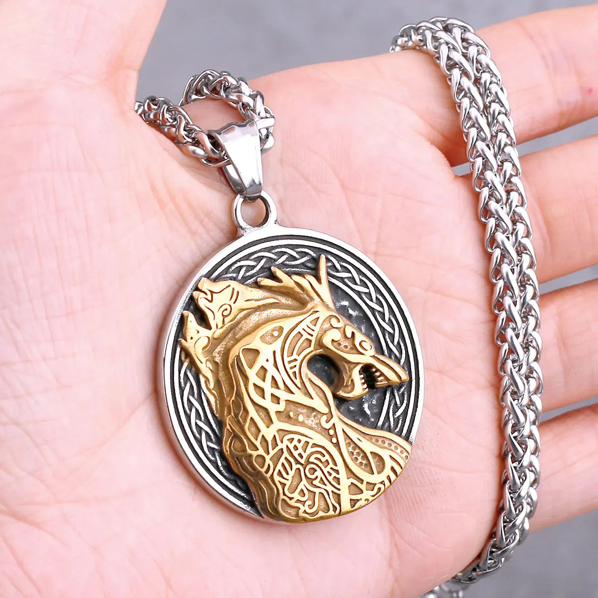 Nordic Viking Necklace | Men's Norse Mythology Stainless Steel Amulet Pendant