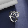 Load image into Gallery viewer, Witch&#39;s Knot Triquetra Ring | Wiccan Cross Protection Amulet | Celtics Knot Witchcraft Rings | Witchy Good Luck Charm Jewelry Gift For Spiritual Women | Apollo Tarot Jewelry Shop