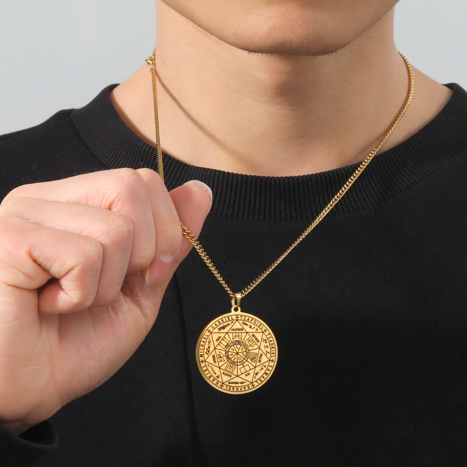 7 Archangels Sigil Charm Necklace • Seal of Solomon Pendant • Kabbalah Astrology Protection Amulet • Magick Talisman Jewelry • Apollo Tarot Shop