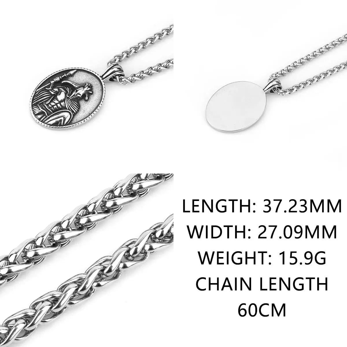 Nordic Viking Necklace | Men's Norse Mythology Stainless Steel Amulet Pendant