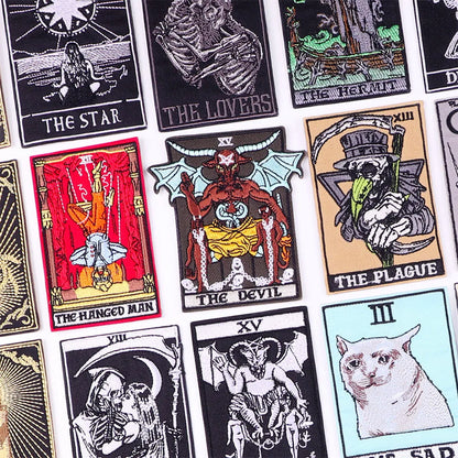 Tarot Card Iron On Patch • DIY Witchy Patches For Stylizing Clothes Backpack Jeanswear • Occult Embroidered Stickers Sewing Applique Gift • Apollo Tarot Online Shop